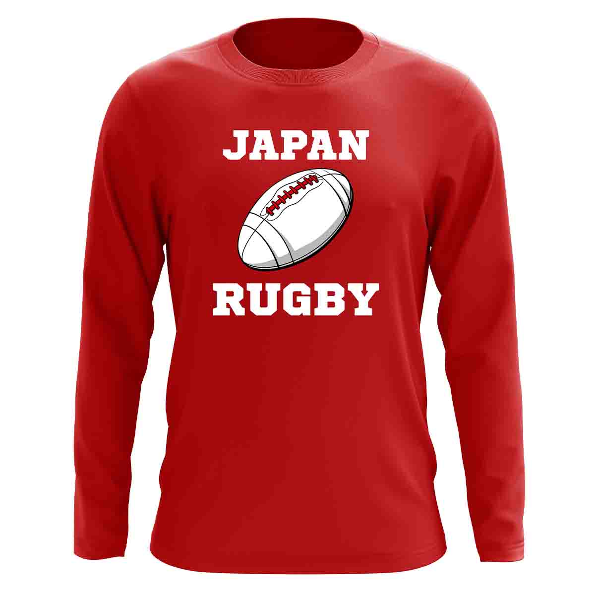 Japan  Rugby Ball Long Sleeve Tee (Red)_1
