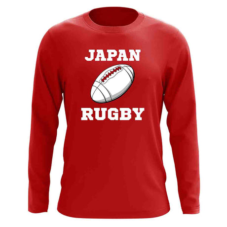 Japan  Rugby Ball Long Sleeve Tee (Red)_1