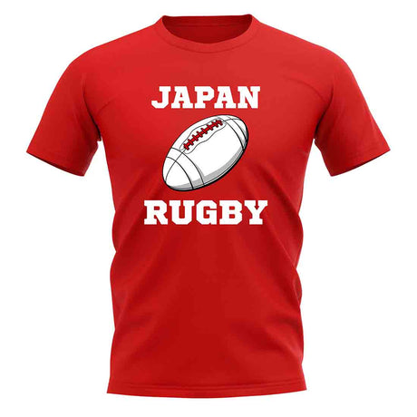 Japan  Rugby Ball T-Shirt (Red)_1