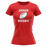 Japan  Rugby Ball T-Shirt (Red) - Ladies_1