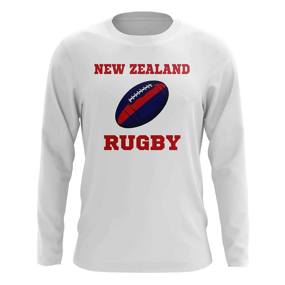 New Zealand Rugby Ball Long Sleeve Tee (White)_1