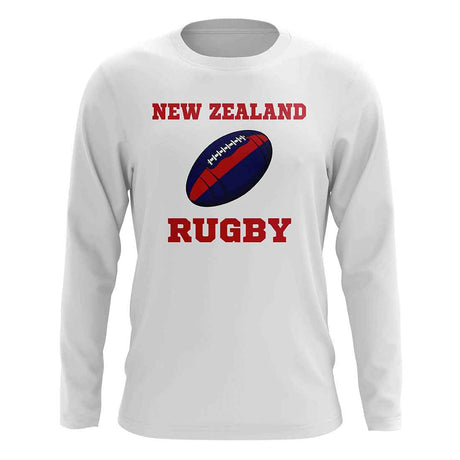 New Zealand Rugby Ball Long Sleeve Tee (White)_1