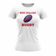 New Zealand Rugby Ball T-Shirt (White)  - Ladies_1