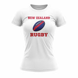New Zealand Rugby Ball T-Shirt (White)  - Ladies_1