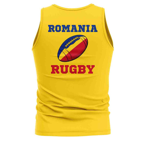 Romania Rugby Ball Tank Top (Yellow)_1