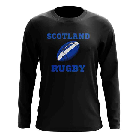Scotland Rugby Ball Long Sleeve Tee (Black)_1