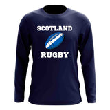 Scotland Rugby Ball Long Sleeve Tee (Navy)_1