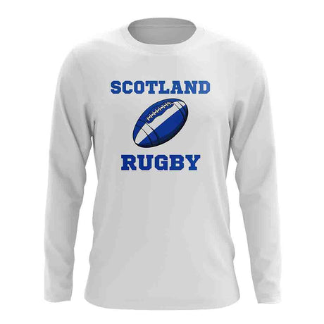 Scotland Rugby Ball Long Sleeve Tee (White)_1