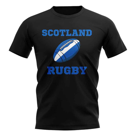 Scotland Rugby Ball T-Shirt (Black)_1