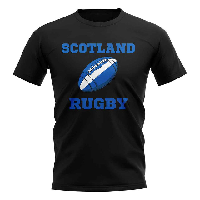 Scotland Rugby Ball T-Shirt (Black)_1