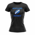 Scotland Rugby Ball T-Shirt (Black) - Ladies_1