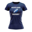 Scotland Rugby Ball T-Shirt (Navy) - Ladies_1