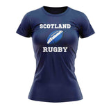 Scotland Rugby Ball T-Shirt (Navy) - Ladies_1