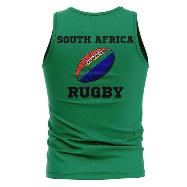 South Africa Rugby Ball Tank Top (Green)_1