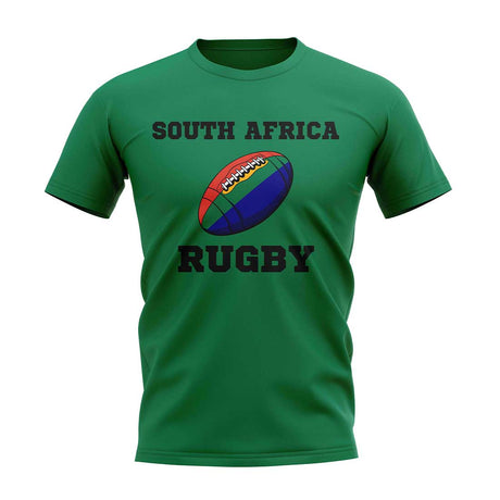 South Africa Rugby Ball T-Shirt (Green)_1