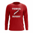 Tonga Rugby Ball Long Sleeve Tee (Red)_1