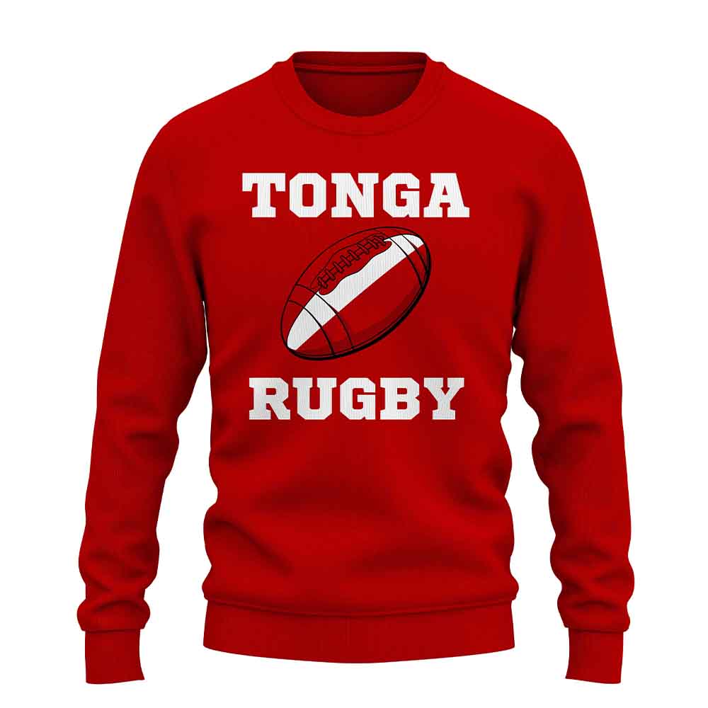 Tonga Rugby Ball Sweatshirt (Red)_1