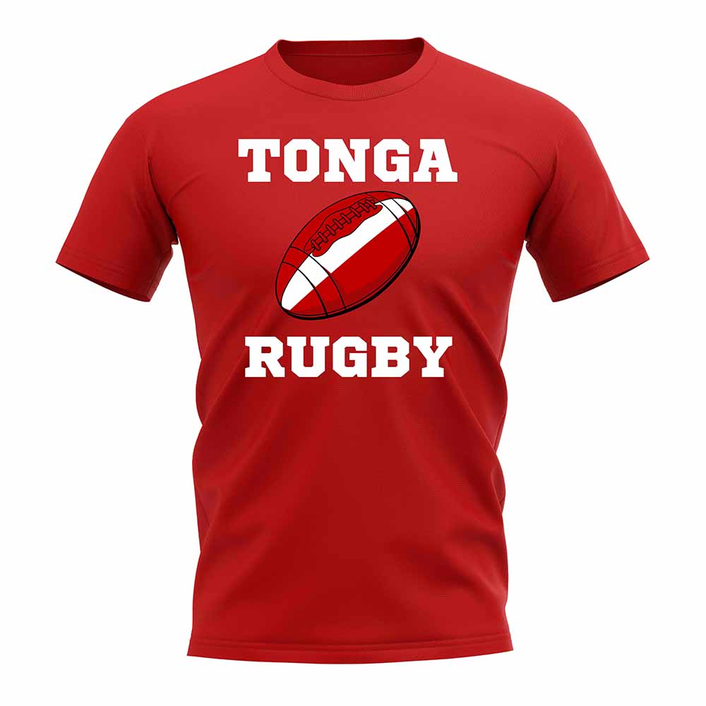 Tonga Rugby Ball T-Shirt (Red)_1