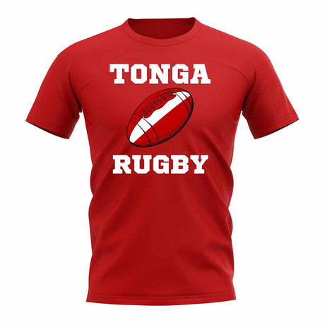 Tonga Rugby Ball T-Shirt (Red)_1