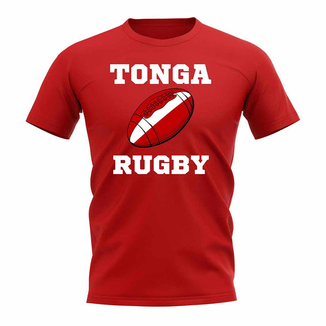 Tonga Rugby Ball T-Shirt (Red)_1