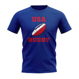 USA Rugby Ball T-Shirt (Blue)_1