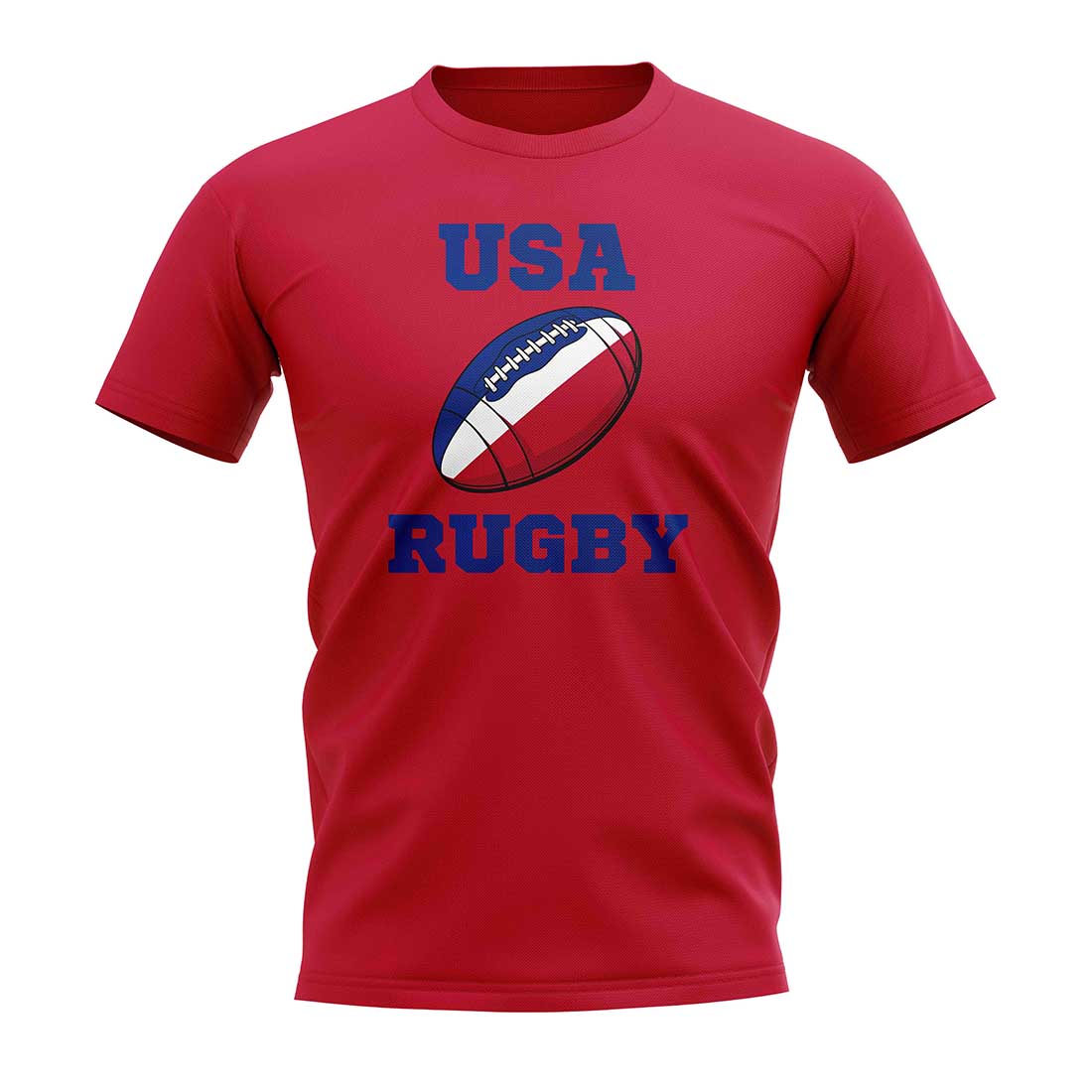 USA Rugby Ball T-Shirt (Red)_1