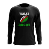 Wales Rugby Ball Long Sleeve Tee (Black)_1