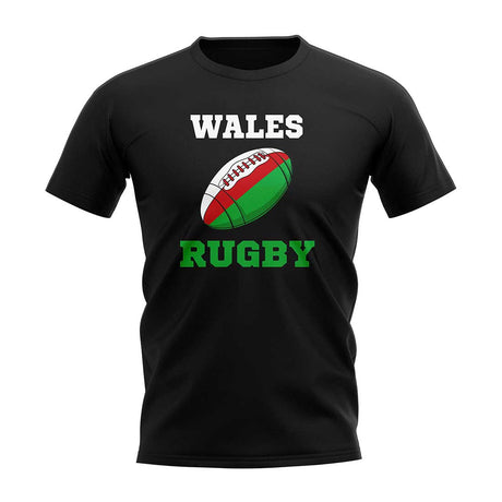 Wales Rugby Ball T-Shirt (Black)_1