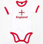 England Rugby Ringer Bodysuit - White/Red (Baby)_0