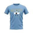 Gabriel Batistuta Argentina Football Celebration T-Shirt (Sky Blue)_0