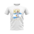 Lionel Messi Argentina Football Celebration T-Shirt (White)_0