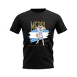 Lionel Messi Argentina Football Celebration T-Shirt (Black)_0