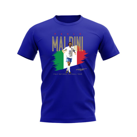 Paolo Maldini Italy Football Celebration T-Shirt (Royal)_0