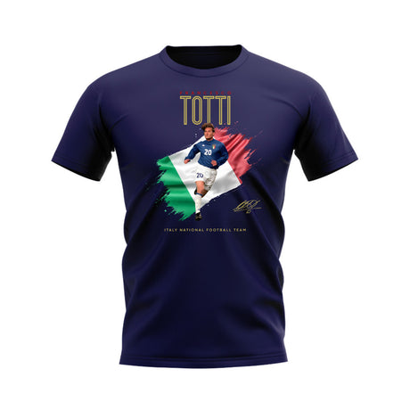 Francesco Totti Italy Image T-Shirt (Navy)_0