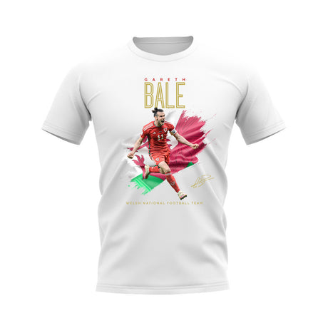 Gareth Bale Wales Celebration T-Shirt (White)_0