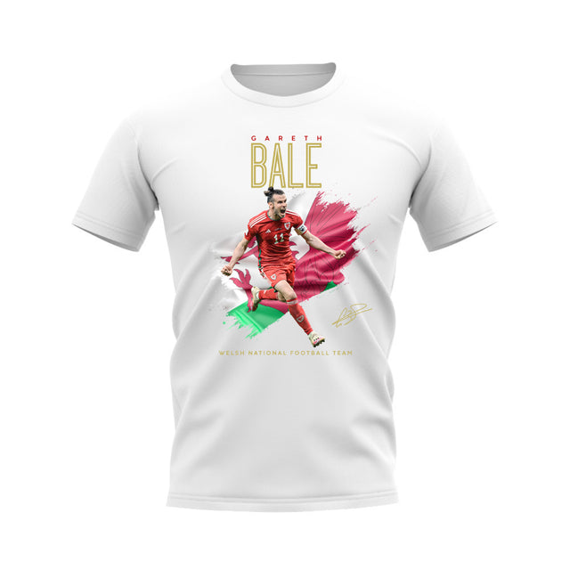 Gareth Bale Wales Celebration T-Shirt (White)_0
