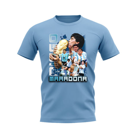 Diego Maradona Bootleg T-Shirt (Sky Blue)_0