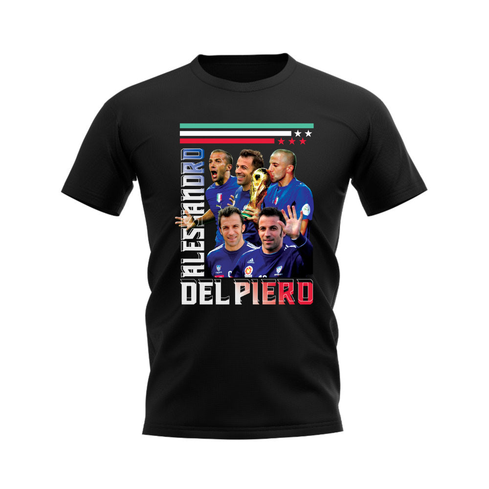 Alessandro Del Piero Italy Bootleg T-Shirt (Black)_0