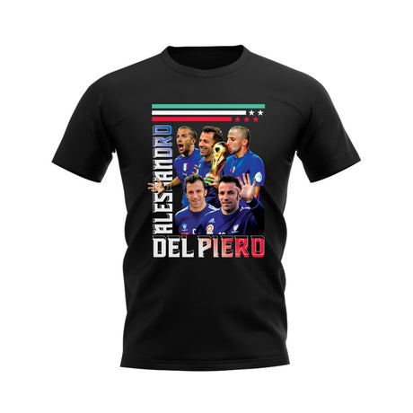 Alessandro Del Piero Italy Bootleg T-Shirt (Black)_0