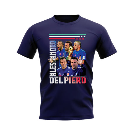 Alessandro Del Piero Italy Bootleg T-Shirt (Navy)_0