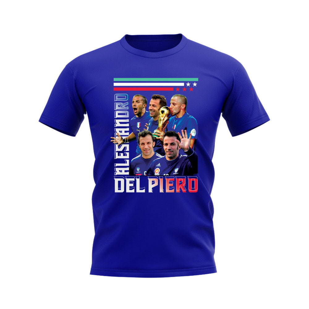 Alessandro Del Piero Italy Bootleg T-Shirt (Blue)_0