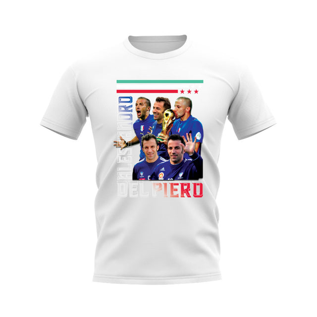 Alessandro Del Piero Italy Bootleg T-Shirt (White)_0