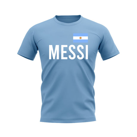 Lionel Messi Argentina Name T-shirt (Sky Blue)_0