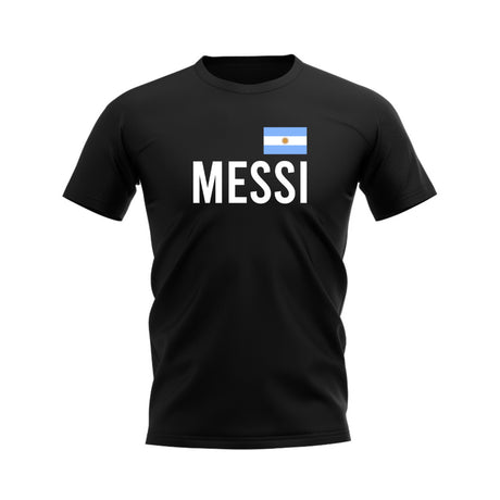 Lionel Messi Argentina Name T-shirt (Black)_0