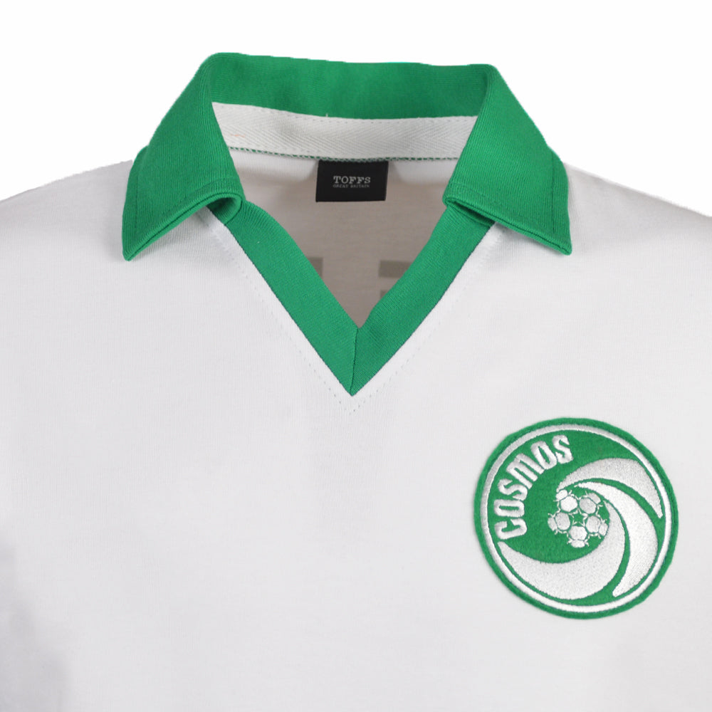 New York Cosmos Retro White Football Shirt_1