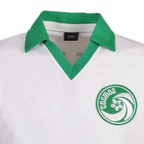 New York Cosmos Retro White Football Shirt_1