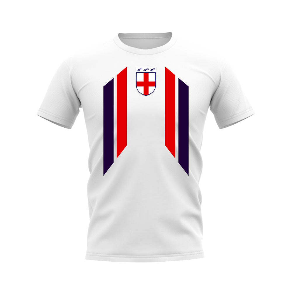 England 1998 Retro Pattern T-shirt (White)_0