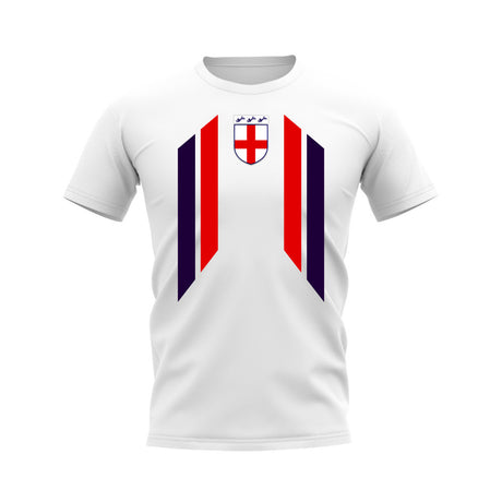 England 1998 Retro Pattern T-shirt (White)_0