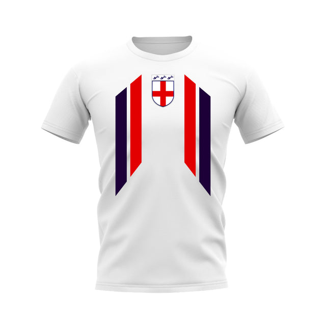 England 1998 Retro Pattern T-shirt (White)_0