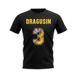 Radu Dragusin Name And Number Romania T-Shirt (Black)_0
